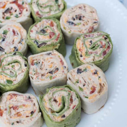 Southwest Chicken Tortilla Pinwheels