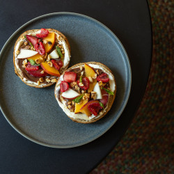 Sweet Hazelnut And Fruit Bagel