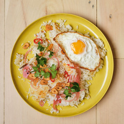 Salt-and-pepper Crispy Rice With Garlic-fried Eggs