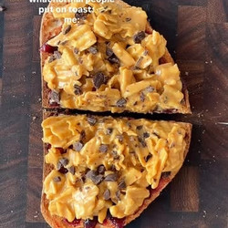 Peanut Butter, Jelly, And Chips On Toast