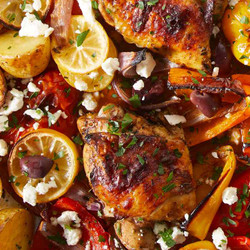 Mediterranean Chicken Sheet Pan Dinner