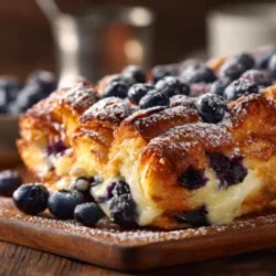 Blueberry Croissant French Toast Bake
