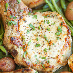 One Pan Ranch Pork Chops And Veggies
