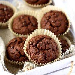 Delectable vanilla or double chocolate legume Muffins.