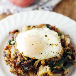 Leftover Mashed Potato Cheesy Vegetarian Hash