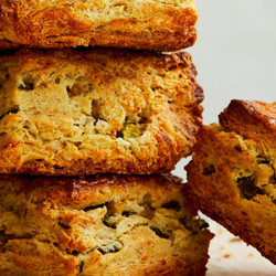 Flaky Cheese And Pickle Scones