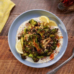 Crispy Spicy Broccoli With Yogurt