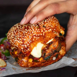 Spicy Bean Tawa Burgers