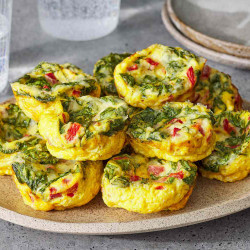 Roasted Red Pepper &amp; Spinach Egg Bites