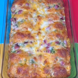 Ham and Cheese breakfast bake