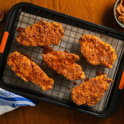 Sheet Pan Hot Honey Crispy Chicken
