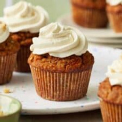 Healthy Carrot Cake Cupcakes