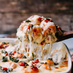 Cheesy Baked Sweet Potato Gnocchi With Bacon And Sage