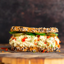 Jalapeno Popper Chickpea Salad Sandwich