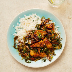 Shaoxing And Soy Braised Tofu With Pak Choi