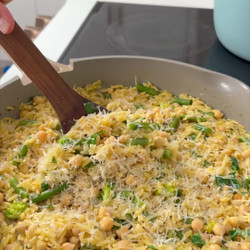 One Pot Creamy Lemon Orzo
