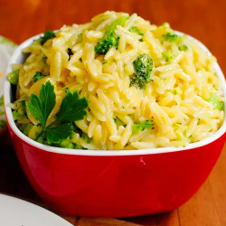 Cheesy Broccoli Orzo