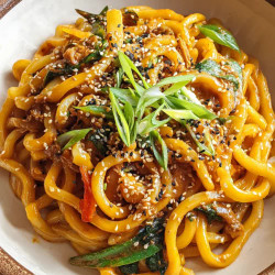 Creamy Gochujang Udon Noodles