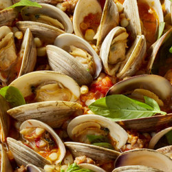 Summer Skillet With Clams, Sausage &amp; Corn