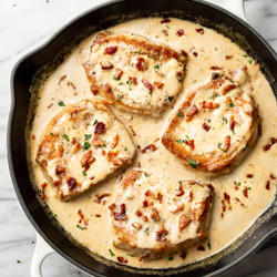 Creamy Bacon Pork Chops