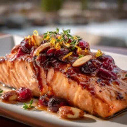 Cranberry Orange Salmon With Caramelized Onions And Almonds