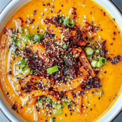 Spicy Miso Carrot Soup: Your Cozy Vegan Comfort Bowl
