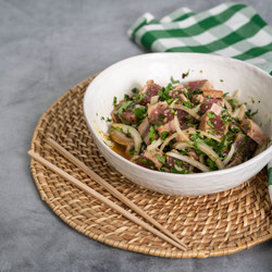 Ginger Scallion Sauce With Seared Ahi Poke