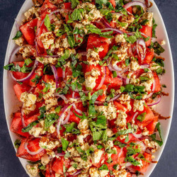 Tofu Feta Watermelon Salad