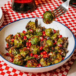 Air-fryer Brussels Sprouts With Pomegranate Glaze