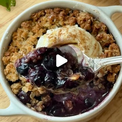 Single Serve Blueberry Crisp