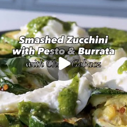 Smashed Zucchini With Pesto &amp; Burrata