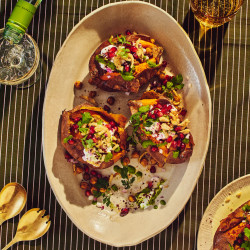 Baked Sweet Potato Chaat