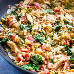 One-pan Chicken And Spinach Orzo