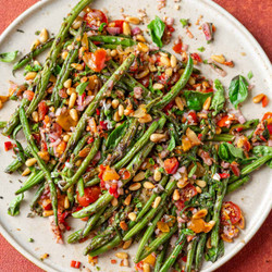 Charred Green Beans With Herby Lemon Salsa