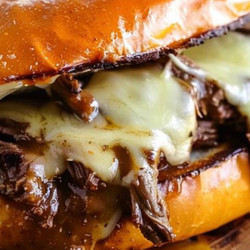 Crockpot French Dip Sandwich