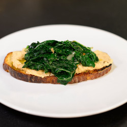 Multigrain Bruschetta With White Bean Spread And Swiss Chard
