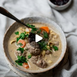 Swedish Inspired Meatball Soup