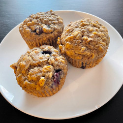Blueberry Oatmeal Flax Muffins