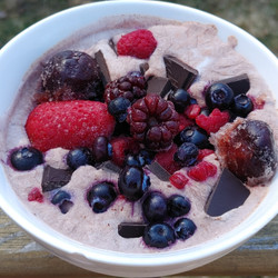 Chocolate &amp; Berry Kefir Ice Cream