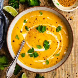 Spiced Carrot And Lentil Soup