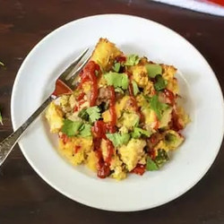Easy Chicken Sausage Stuffing With Sriracha