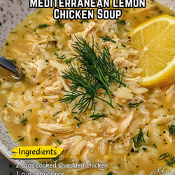 Mediterranean Lemon Chicken Soup