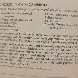 Chicken Potato Casserole