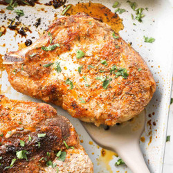 Easy (and Juicy!) Oven Baked Bone In Pork Chops