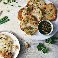 Quick Sourdough Herb And Scallion Pancakes