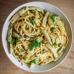Roasted Fennel Pasta With Lemon And Capers