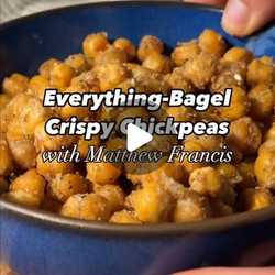 Crispy Chickpeas With Everything Bagel Seasoning