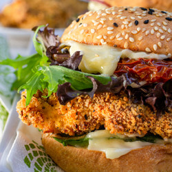 Crispy Air Fryer Chicken Burgers