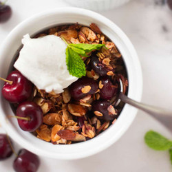 Healthy And Fresh Cherry Crisp