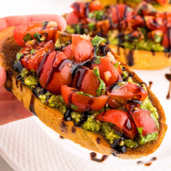 Pesto Tomato Bruschetta Recipe